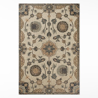 Vinylový koberec Ozdobné kvety a rastliny v štýle vintage