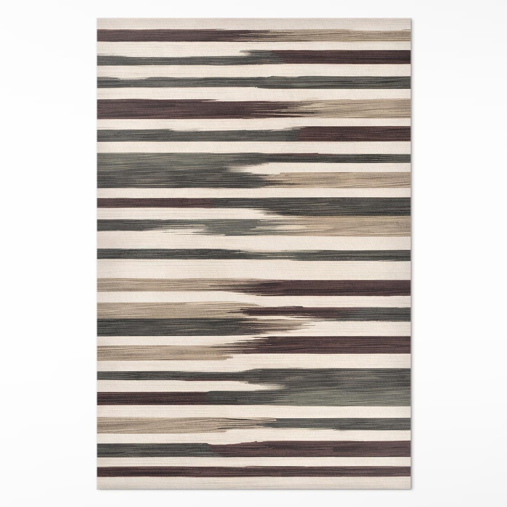 Vinylový koberec Maľované pruhy boho v pastelových farbách