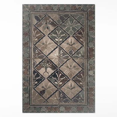 Vinylový koberec Elegantná geometria na vintage dlaždiciach