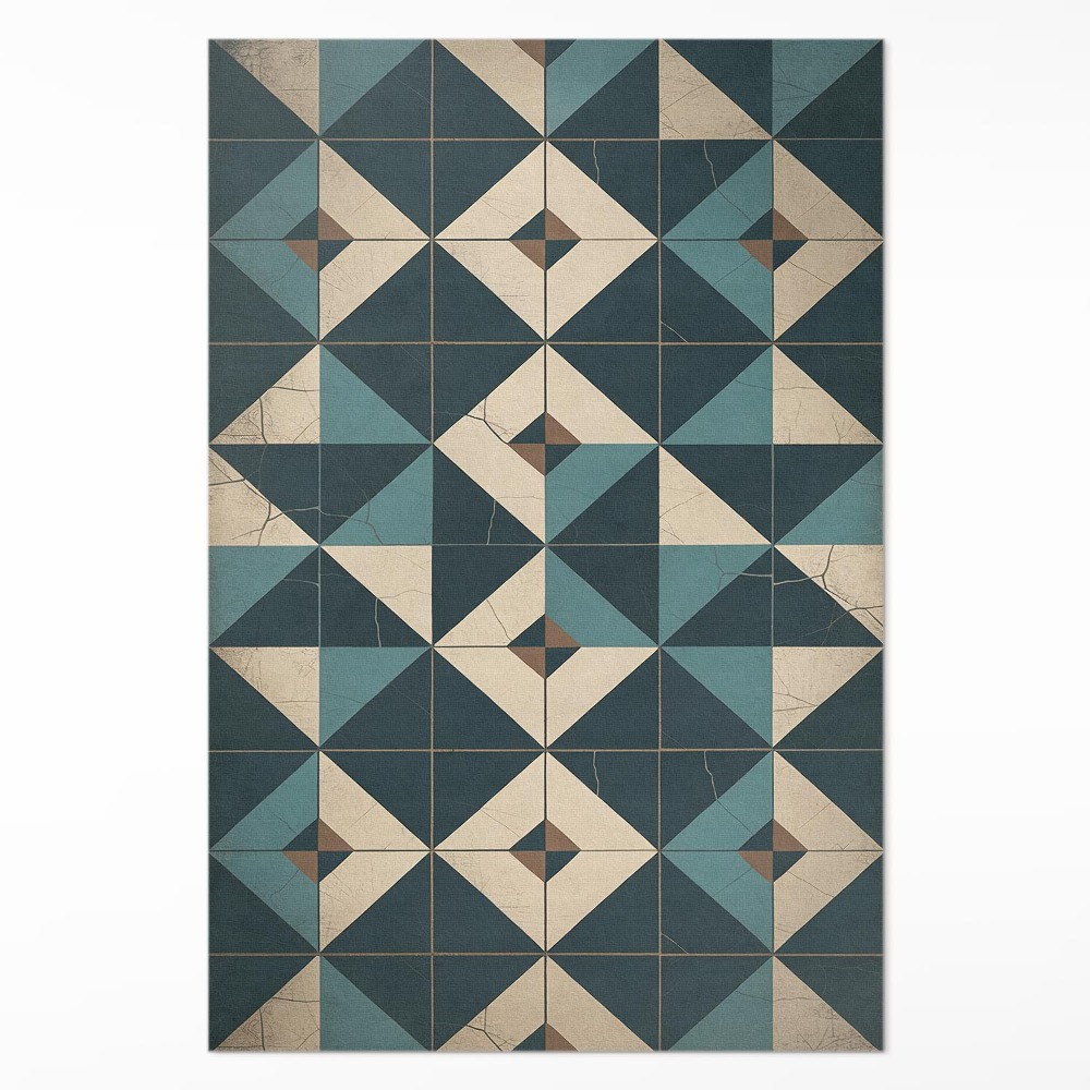 Vinylový koberec Art deco dlaždice s geometrickými figúrami