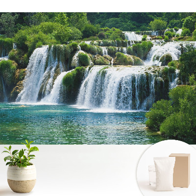 Luxusná tapeta s motívom vodopádov a zelene
