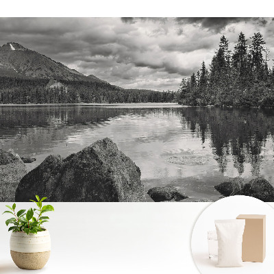 Luxusná tapeta horská krajina, jazero, stromy