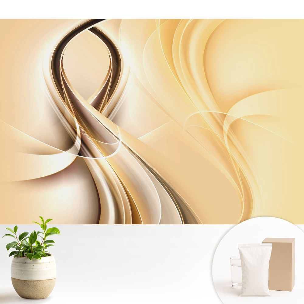 Tapeta Elegantná abstrakcia v teplých odtieňoch