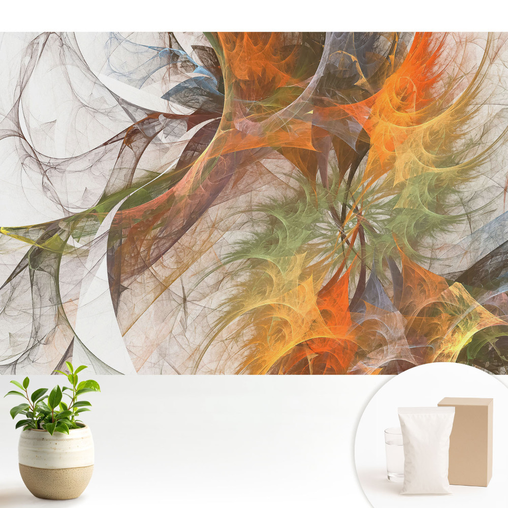 Tapeta do obývačky Farebný abstraktný kaleidoskop energie