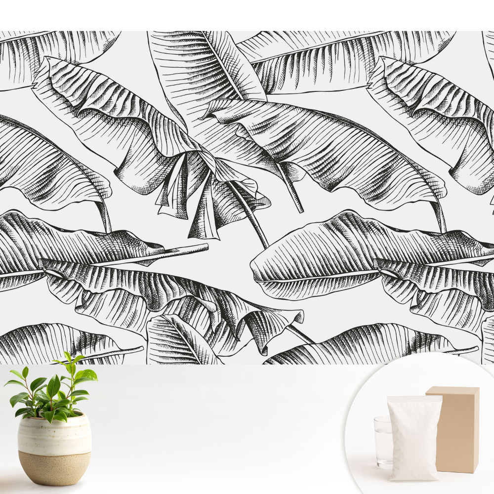 Tapeta do obývačky Klasické banánové listy