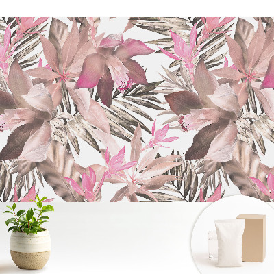 Luxusná tapeta Harmonický vzor pastelových exotických kvetov