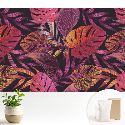 Tapeta s dynamickým energetickým vzorom exotických listov