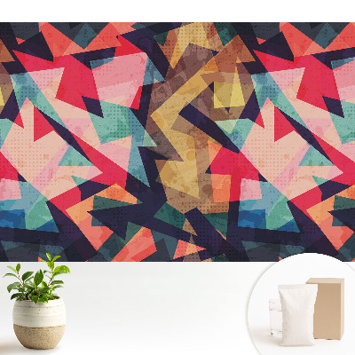 Tapeta s abstraktnou mozaikou žiarivých farieb