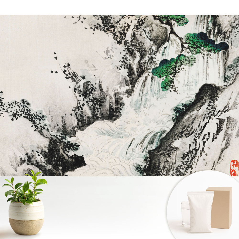 Tapeta na stenu orientálna vodopádová krajina