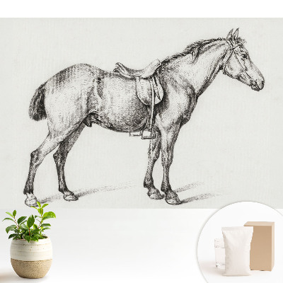 Tapeta s realistickým motívom koňa so sedlom