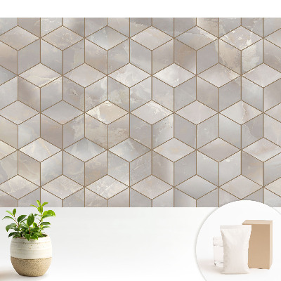 Tapeta Moderná geometrická mozaika v odtieňoch sivej