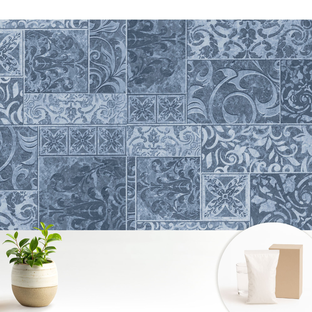 Luxusná tapeta Modrý vintage vzor