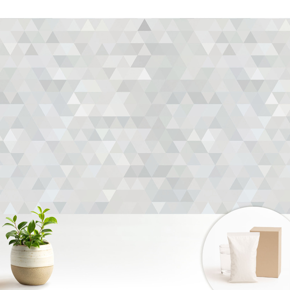 Tapeta na stenu Geometrické trojuholníky v odtieňoch sivej