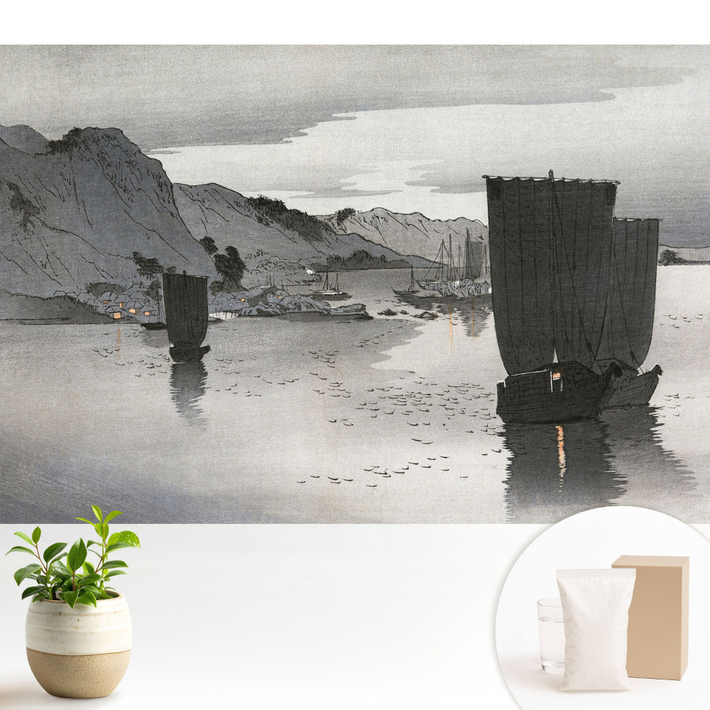 Luxusná tapeta Plachty a hory za súmraku