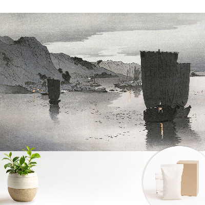 Luxusná tapeta Plachty a hory za súmraku