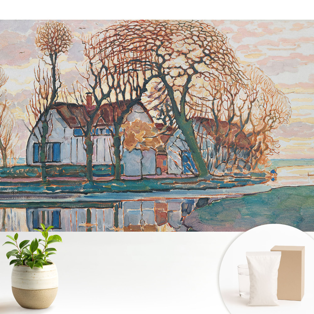 Tapeta na stenu Zrkadlový obraz pokojnej vidieckej scenérie