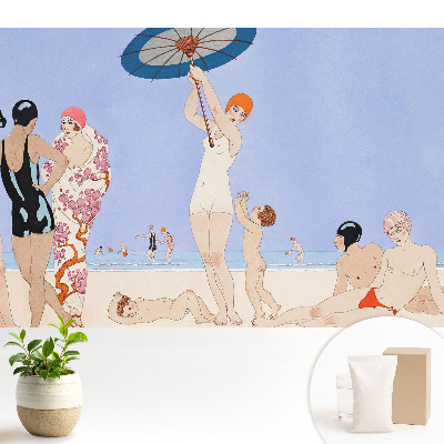 Tapeta s motívom retro plážového relaxu