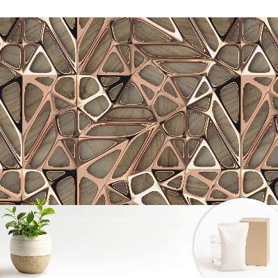 Tapeta do obývačky s organickým vzhľadom dreva