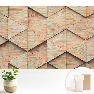 Tapeta na stenu Drevené geometrické panely v modernom štýle