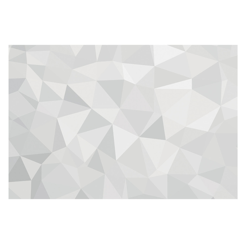 Tapeta do obývačky s geometrickým vzorom v sivých odtieňoch, v štýle minimalistickej harmónie