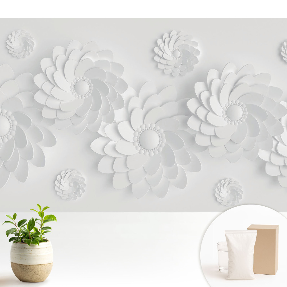 Tapeta do obývačky Kvetinové špirály v modernom štýle