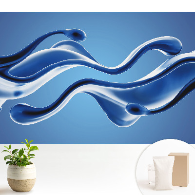 Tapeta na stenu s futuristickým motívom plynulých foriem