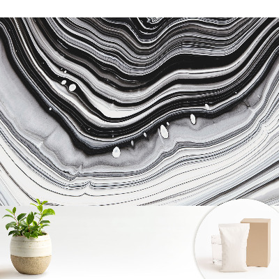 Luxusná tapeta Abstraktné vlny čiernej a bielej