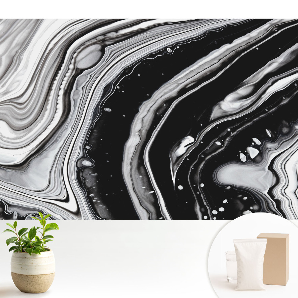 Tapeta do obývačky Abstraktné čiary v odtieňoch sivej