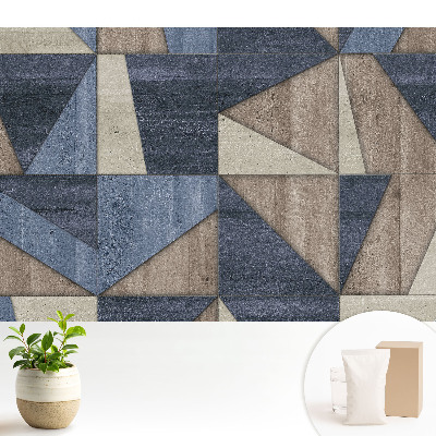 Tapeta do obývačky s geometrickou mozaikou v zemitých tónoch