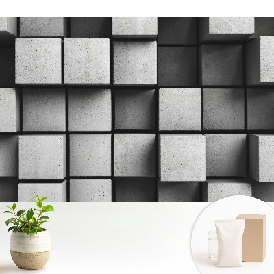 Luxusná tapeta s trojrozmerným motívom priestorových kociek