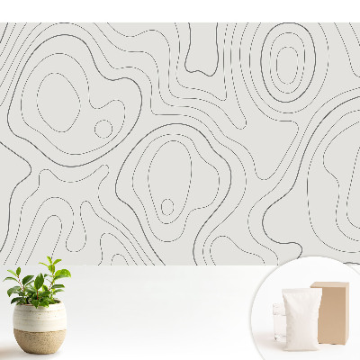 Tapeta do obývačky Abstraktné vlny, čiary, kontúry