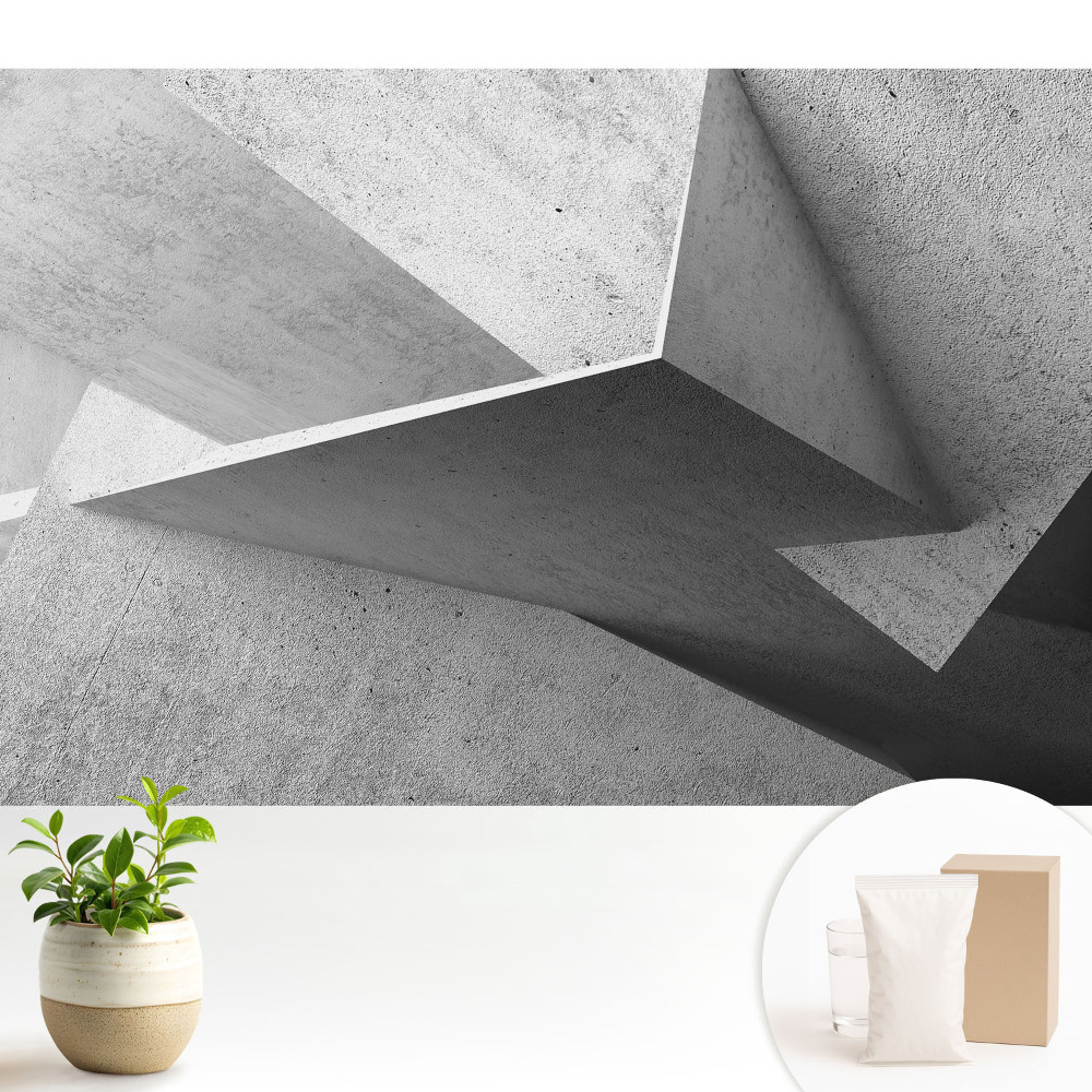 Luxusná tapeta Surové priestorové formy v minimalistickom štýle