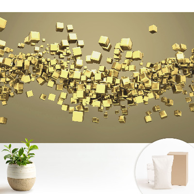 Tapeta s motívom žltých kociek v dynamickom prevedení