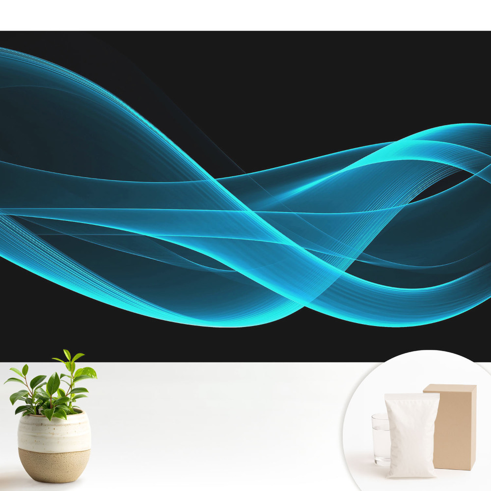 Tapeta na stenu Abstraktné modré vlny