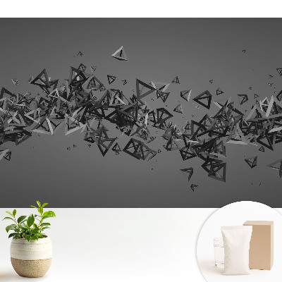 Tapeta do obývačky 3D trojuholníky chaosu