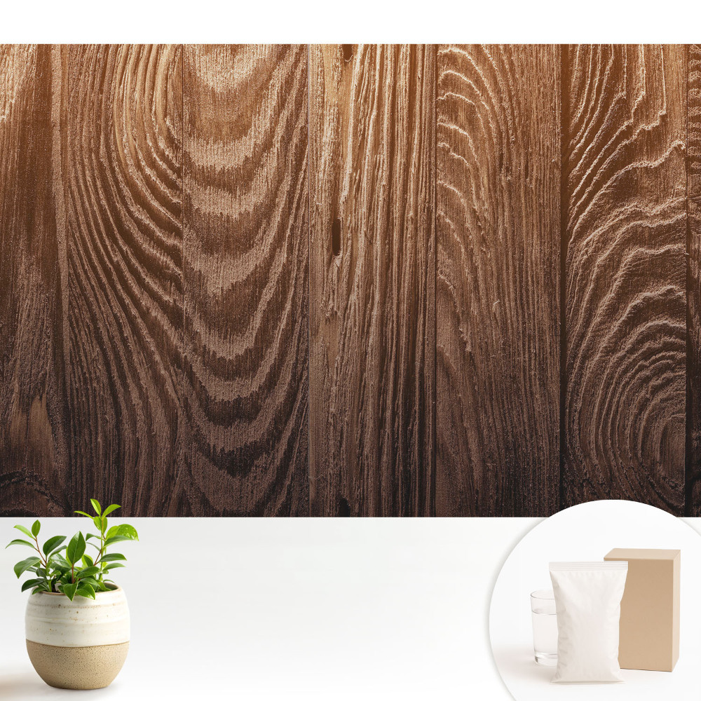 Tapeta do obývačky Rustikálne teplo dosiek s drevenou štruktúrou