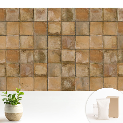 Tapeta Štvorcové dlaždice v teplých farbách