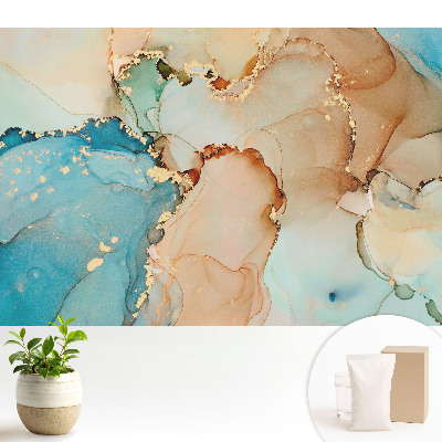 Tapeta do obývačky s harmonickou kompozíciou abstraktných farieb