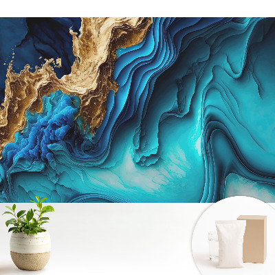 Luxusná tapeta Intenzívne vlnenie kontrastných farieb