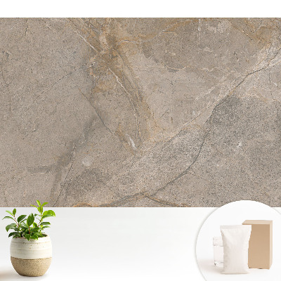 Luxusná tapeta s motívom kameňa v béžovo-sivom prevedení