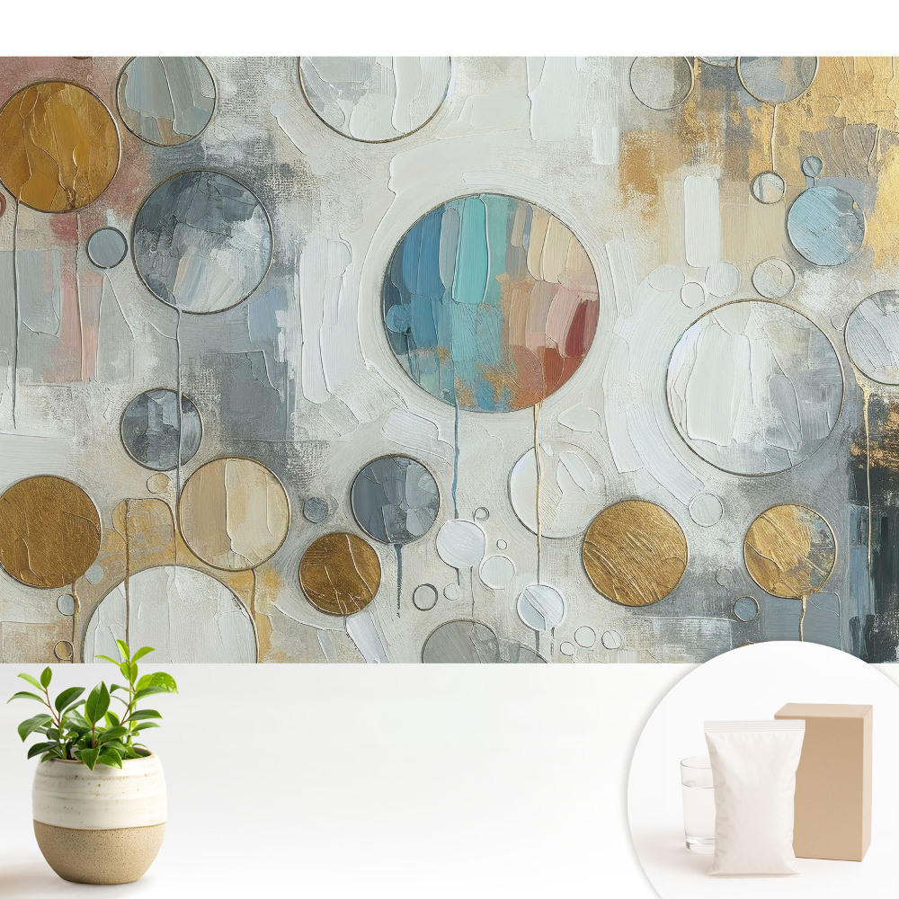 Luxusná tapeta Abstraktné farebné kruhy
