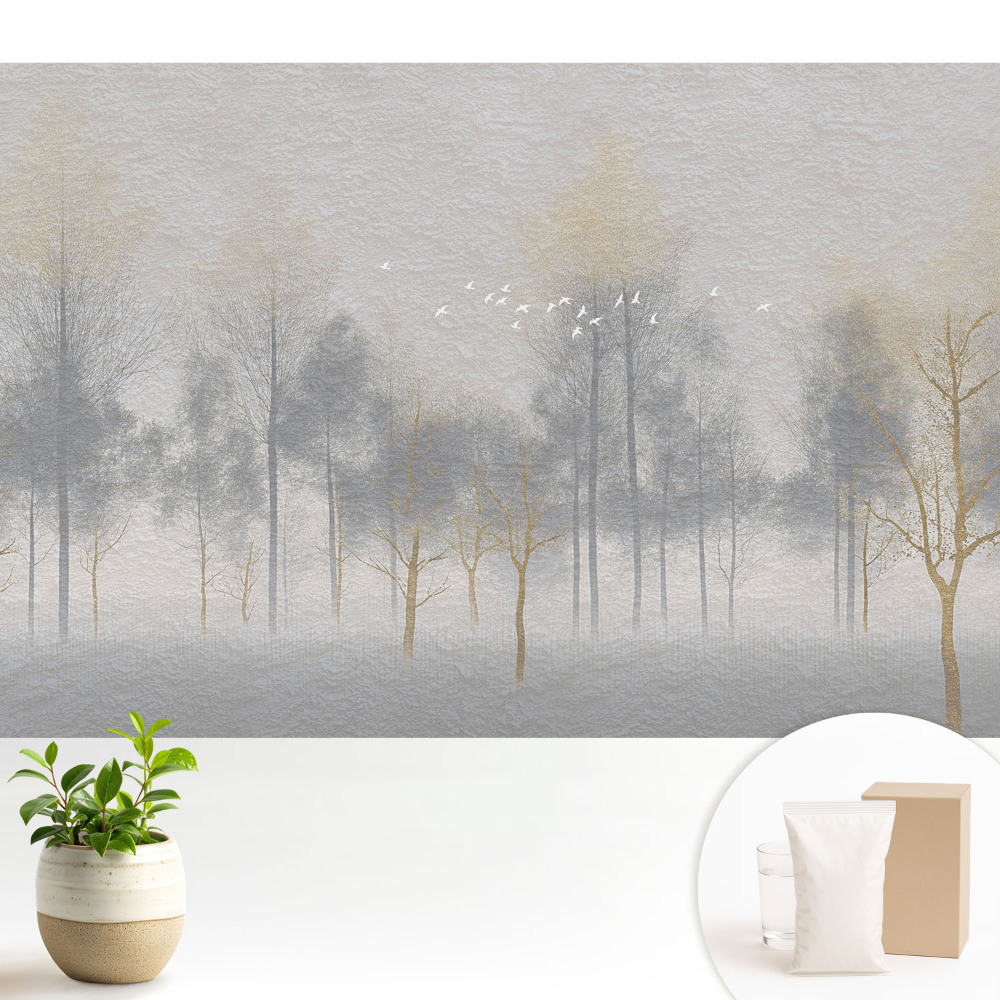 Luxusná tapeta Jemná lesná scenéria v minimalistickom štýle