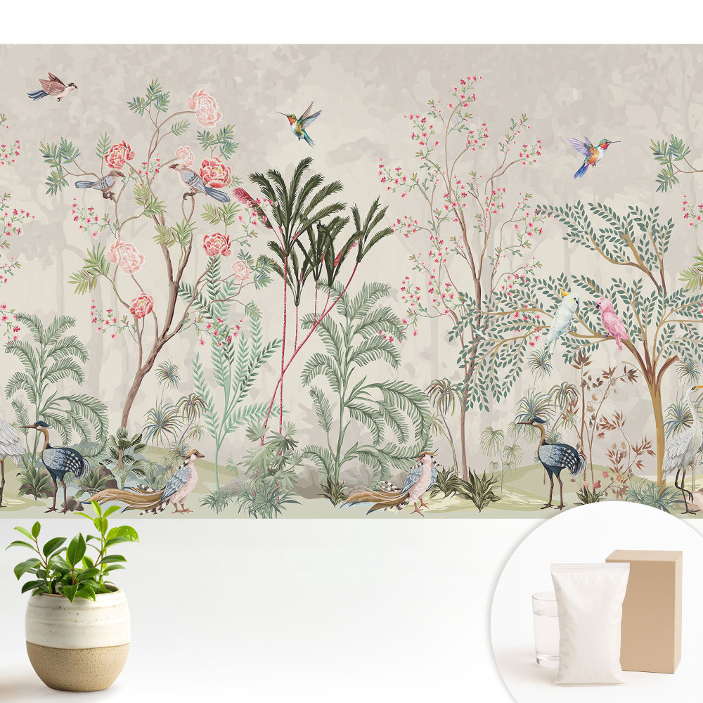 Tapeta Klasický romantizmus v exotickej záhrade