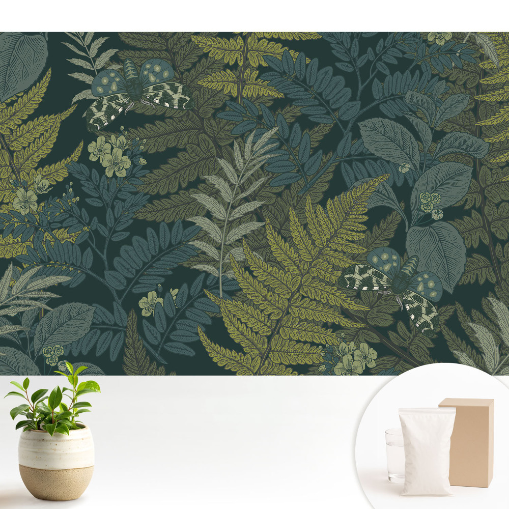 Tapeta na stenu Listy a motýle v klasickom štýle