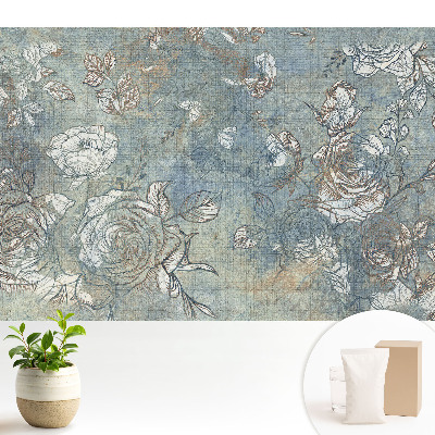 Luxusná tapeta s rustikálnym kvetinovým vzorom