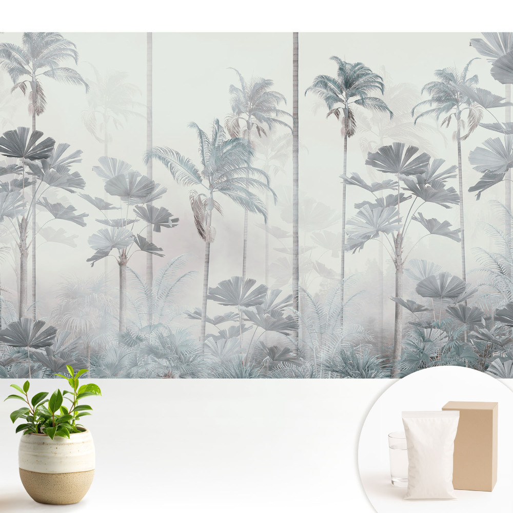 Tapeta Exotické palmy v jemnej hmle