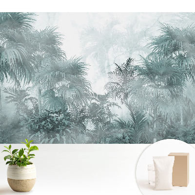 Tapeta do obývacej izby s motívom tropického hmlistého lesa