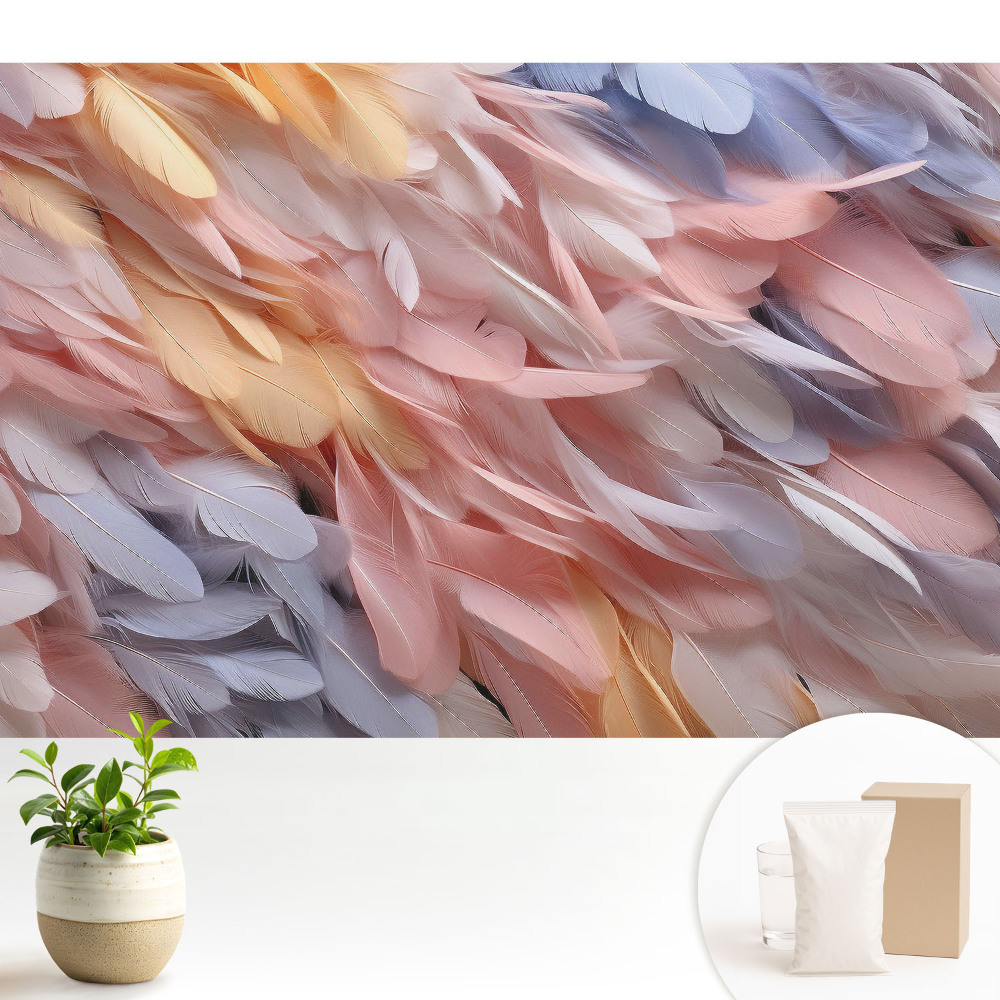 Luxusná tapeta Ľahkosť pastelových pierok