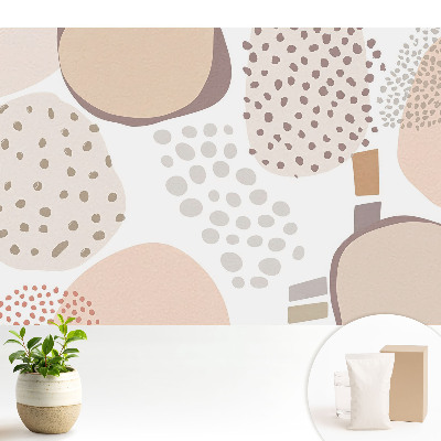 Tapeta s béžovým abstraktným motívom ovocných bodiek