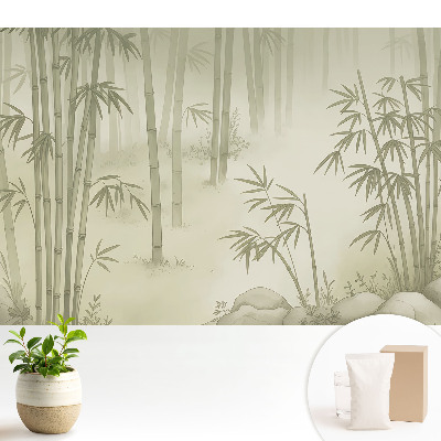 Tapeta do obývačky Bambusový les v jemnom opare